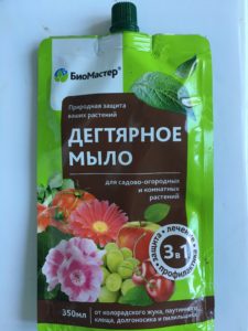 Дегтярное мыло для обработки кроны ранней весной